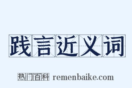 践言近义词是什么意思的图片